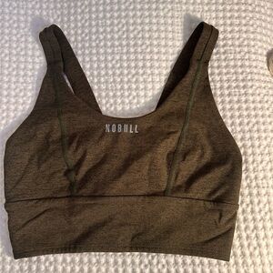 NOBULL Olive Green Seamless Sports Bra